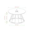 Modern Round Coffee Table with Metal Base ‚Äì White Marble / Gold