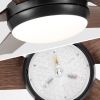 48 in. Integrated LED Indoor Brown Ceiling Fan with Light Kit and Remote Control
