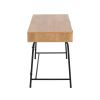 Casper Industrial Desk in Black Steel and Brown Wood by LumiSource