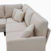 [VIDEO provided][New]90*88" Terrycloth Modern Sectional Sofa,5-Seat Practical Couch Set with Chaise Lounge,L-Shape minimalist Indoor Furniture with 3