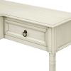 TREXM Console Table Sofa Table with Drawers for Entryway with Projecting Drawers and Long Shelf (Antique White, OLD SKU: WF189574AAK)