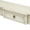 TREXM Console Table Sofa Table with Drawers for Entryway with Projecting Drawers and Long Shelf (Antique White, OLD SKU: WF189574AAK)