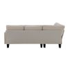 [VIDEO provided][New]90*88" Terrycloth Modern Sectional Sofa,5-Seat Practical Couch Set with Chaise Lounge,L-Shape minimalist Indoor Furniture with 3