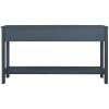 TREXM Rustic Entryway Console Table, 60" Long Sofa Table with two Different Size Drawers and Bottom Shelf for Storage (Navy)