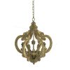 Farmhouse Chandelier, 6-Light Wood Chandelier Pendant Light Fixture with Adjustable Chain for Dining Room Living Room Entryway, Bulb Not Included
