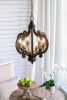 Farmhouse Chandelier, 6-Light Wood Chandelier Pendant Light Fixture with Adjustable Chain for Dining Room Living Room Entryway, Bulb Not Included
