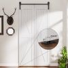 4FT Bi-Folding Sliding Barn Door Hardware Track Kit, Black Roller Kit for 2 Doors, J Shape(No Door)