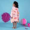 Kids Poncho Towel Swimming Pool Hooded Bath Towel Changing Robe Quick Dry Soft Microfiber 55 x 40 inch Under The Sea Print