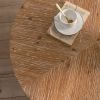 31.29"Modern Retro Splicing Round Coffee Table,Fir Wood Table Top with Gold Cross Legs Base(Same SKU:W757102843)