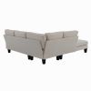 [VIDEO provided][New]90*88" Terrycloth Modern Sectional Sofa,5-Seat Practical Couch Set with Chaise Lounge,L-Shape minimalist Indoor Furniture with 3