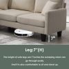 [VIDEO provided][New]90*88" Terrycloth Modern Sectional Sofa,5-Seat Practical Couch Set with Chaise Lounge,L-Shape minimalist Indoor Furniture with 3