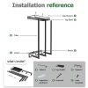 Towel Racks for Bathroom Wall Mounted, 3 Bars Metal Towel Holder with Top Shelf and 3 Hooks, Black Bath Towel Storage for Small Bathroom Organizer Dec