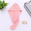 1pc Fast Drying Hair Towel With Button, Super Absorbent Hair Towel Wrap, Soft And Water-Absorbing Hair Drying Towel, Fast Drying Hair Wraps For Women,
