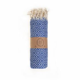 Malta Beach Towel (Color: Blue, size: 38'' x 70'')