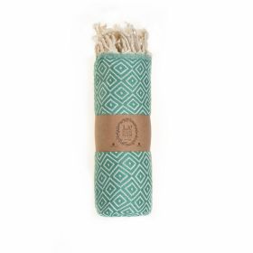 Malta Beach Towel (Color: Green, size: 38'' x 70'')