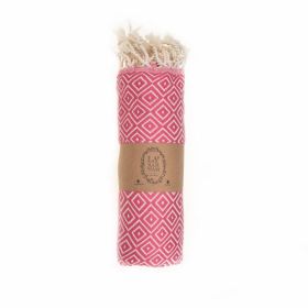 Malta Beach Towel (Color: Pink, size: 38'' x 70'')