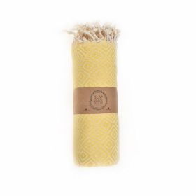 Malta Beach Towel (Color: Yellow, size: 38'' x 70'')