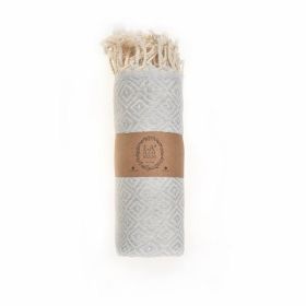Malta Beach Towel (Color: Gray, size: 38'' x 70'')