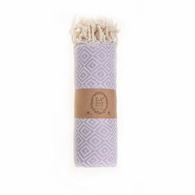 Malta Beach Towel (Color: Lilac, size: 38'' x 70'')