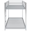 Twin over Twin Metal Bunk Bed;  Low Bunk Bed with Ladder