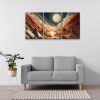 3 Panels Framed Abstract Wood Grain Boho Style Mountain & Forest Canvas Wall Art Decor,3 Pieces Mordern Canvas Decoration Painting for Office,Dining r