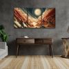 3 Panels Framed Abstract Wood Grain Boho Style Mountain & Forest Canvas Wall Art Decor,3 Pieces Mordern Canvas Decoration Painting for Office,Dining r